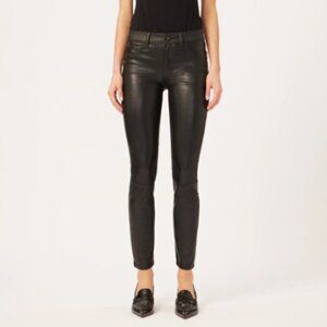 DL1961 Florence Insta Sculpt Epiphany Black Coated Moto Skinny Jean 30